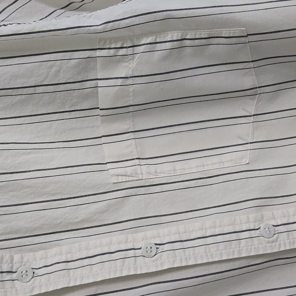 Banana Republic Gray Striped  Men's Untucked  Shirt Long Sleeve XL - Picture 3 of 4